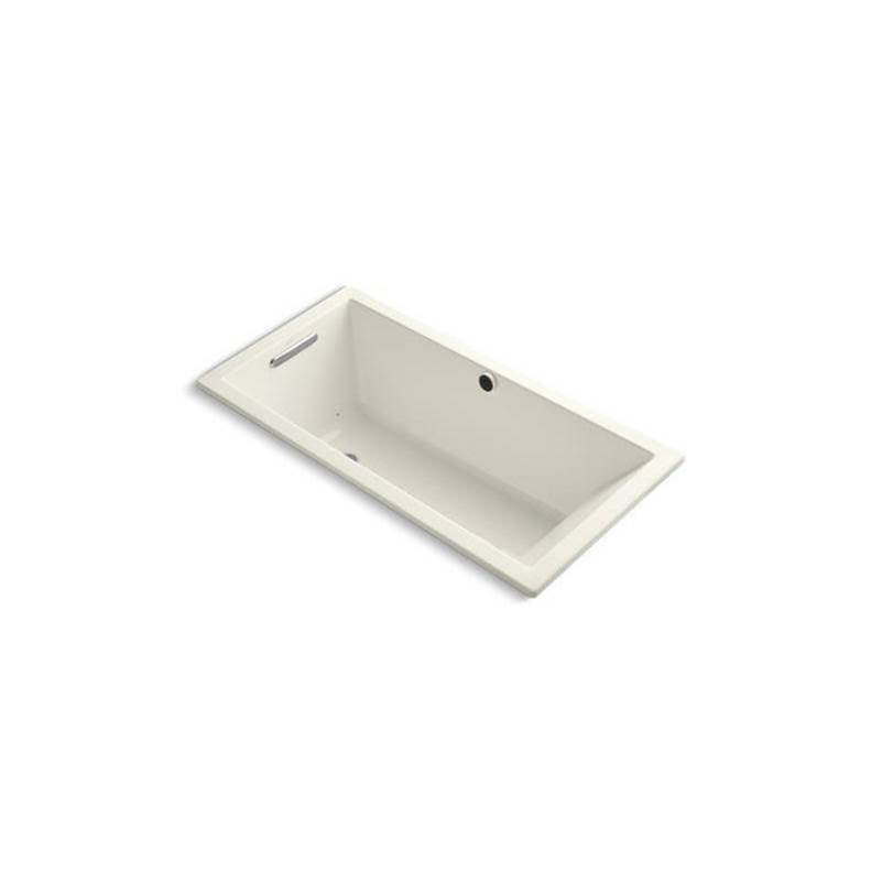 Kohler - Underscore 60'' x 30'' drop-in Heated BubbleMassageE air bath - Biscuit