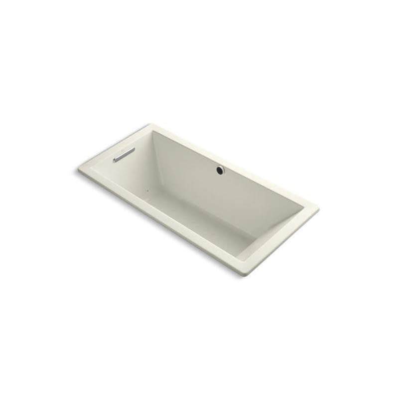 Kohler - Underscore 66'' x 32'' drop-in Heated BubbleMassageE air bath - Biscuit