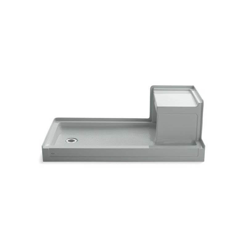Kohler - Tresham 60'' x 32'' alcove shower base, left drain - Ice Grey