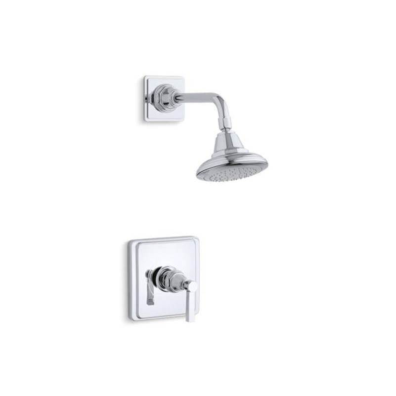 Kohler - Pinstripe Pure Rite-Temp shower trim kit with lever handle, 2.5 gpm - Polished Chrome