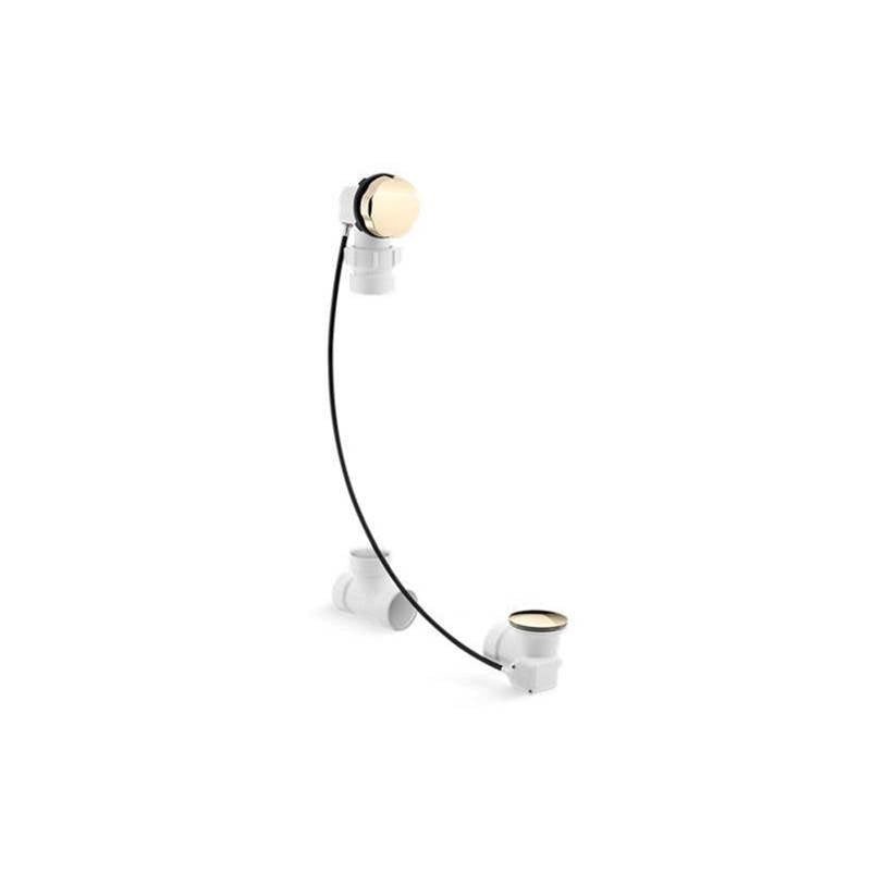 Kohler - Clearflo Cable bath drain, less PVC tubing - Vibrant French Gold