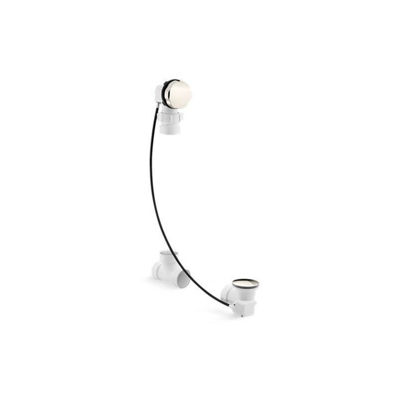Kohler - Clearflo Cable bath drain, less PVC tubing - Vibrant Polished Nickel