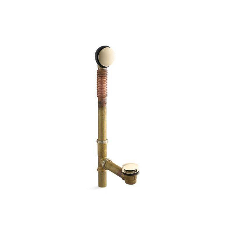 Kohler - Clearflo Brass toe tap bath drain - Vibrant French Gold