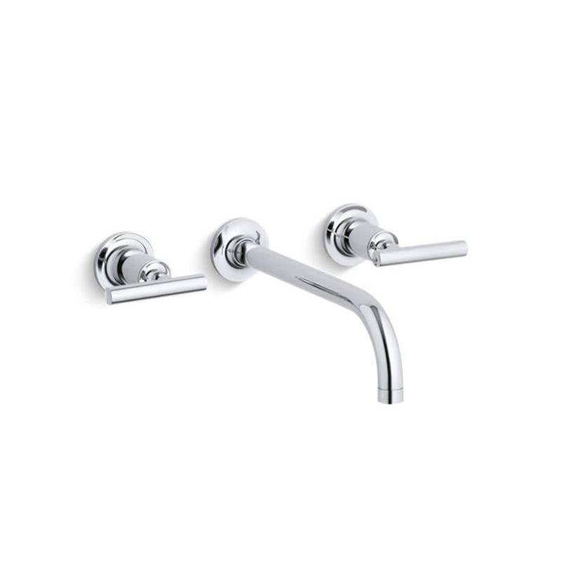 Kohler - Purist Wall-mount bathroom sink faucet trim with Lever handles, 1.2 gpm - Polished Chrome