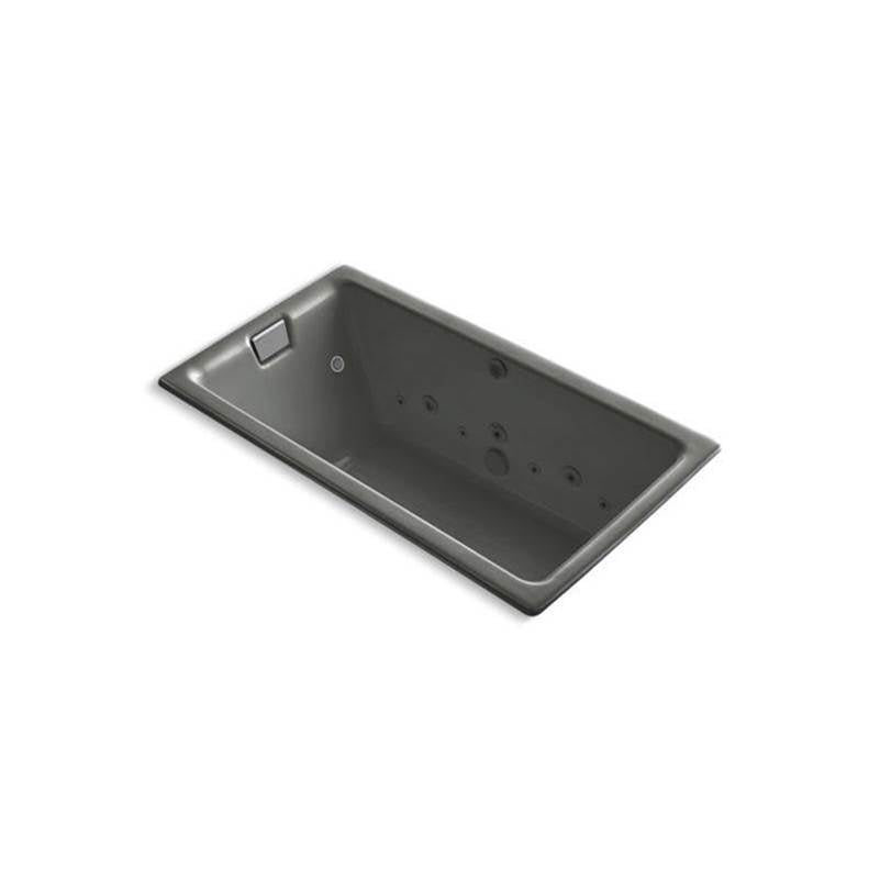 Kohler - Tea-for-Two 66'' x 36'' drop-in Effervescence whirlpool bath - Thunder Grey