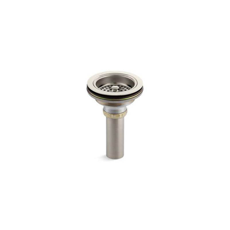 Kohler - Duostrainer Sink drain and strainer with tailpiece - Vibrant Polished Nickel