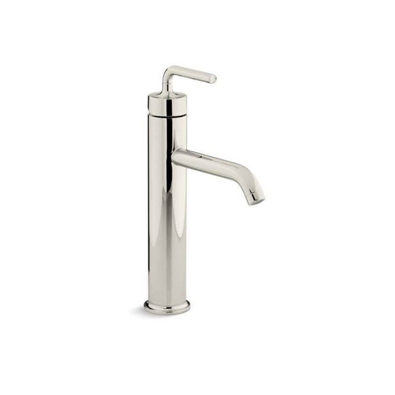 Kohler - Purist Tall single-handle bathroom sink faucet with Lever handle, 1.2 gpm - Vibrant Polished Nickel