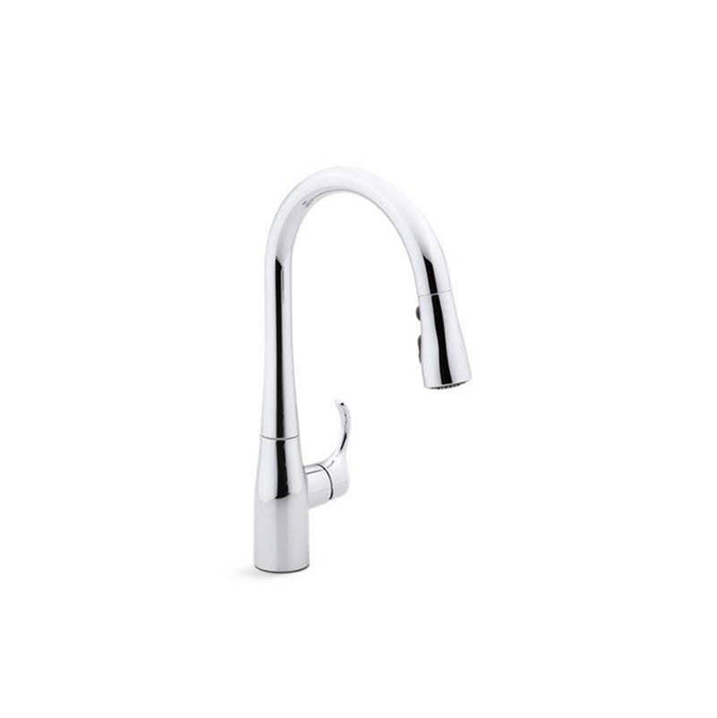 Kohler - Simplice Compact pull-down kitchen sink faucet with three-function sprayhead - Polished Chrome