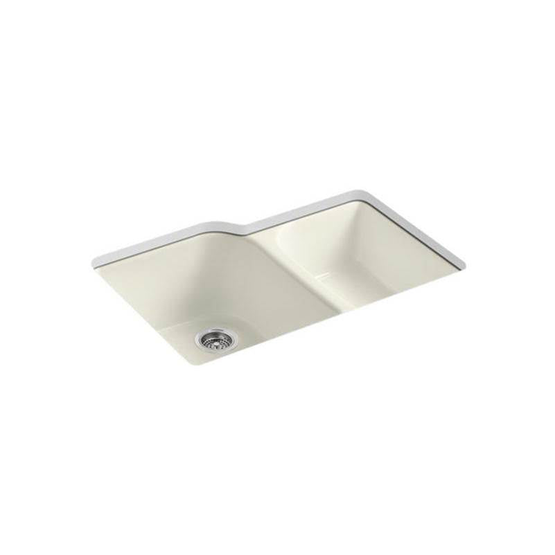 Kohler - Executive ChefE 33'' undermount double-bowl kitchen sink - Biscuit