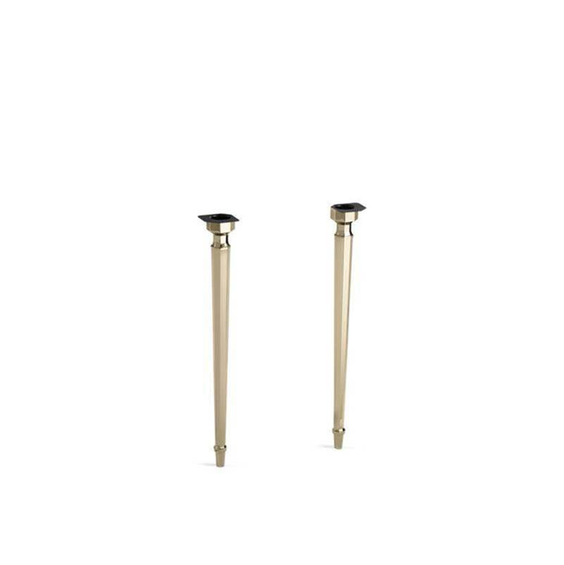 Kohler - Kathryn Octagonal tapered brass table legs - Vibrant French Gold