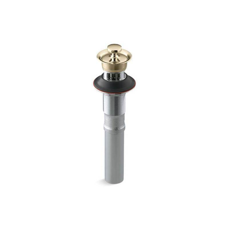 Kohler - Bathroom sink drain with overflow and non-removable metal stopper - Vibrant French Gold