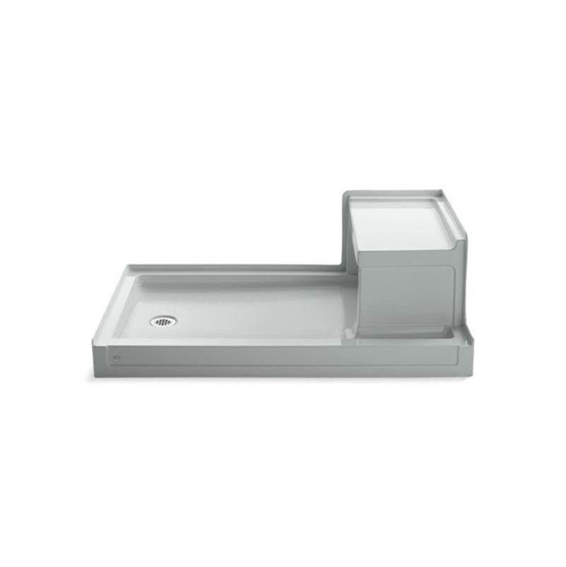 Kohler - Tresham 60'' x 36'' alcove shower base, left drain - Ice Grey