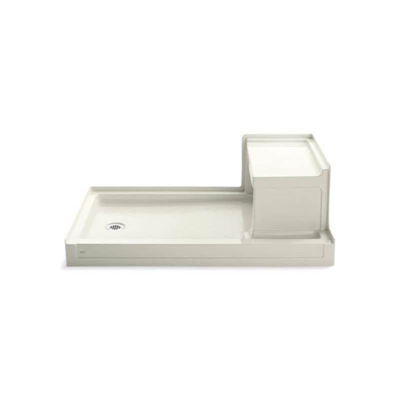 Kohler - Tresham 60'' x 36'' alcove shower base, left drain - Biscuit