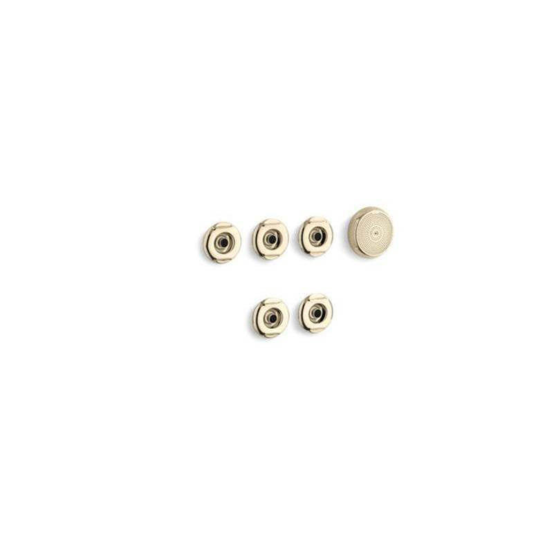 Kohler - Flexjet Whirlpool trim kit with five jets - Vibrant French Gold
