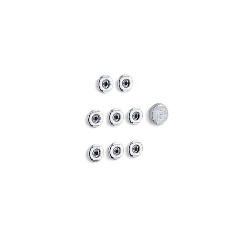 Kohler - Flexjet Whirlpool trim kit with eight jets - Polished Chrome