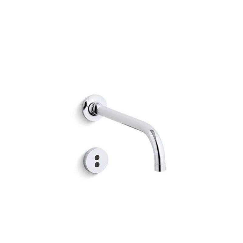 Kohler - Purist Shelf-back commercial lavatory faucet with grid drain and lever handles - Polished Chrome