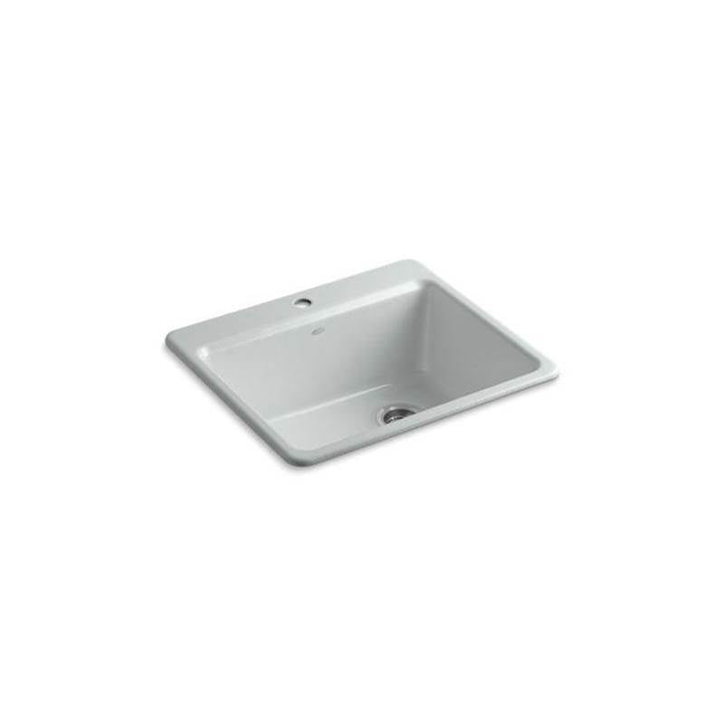 Kohler - Riverby 25'' top-mount single-bowl kitchen sink - Ice Grey