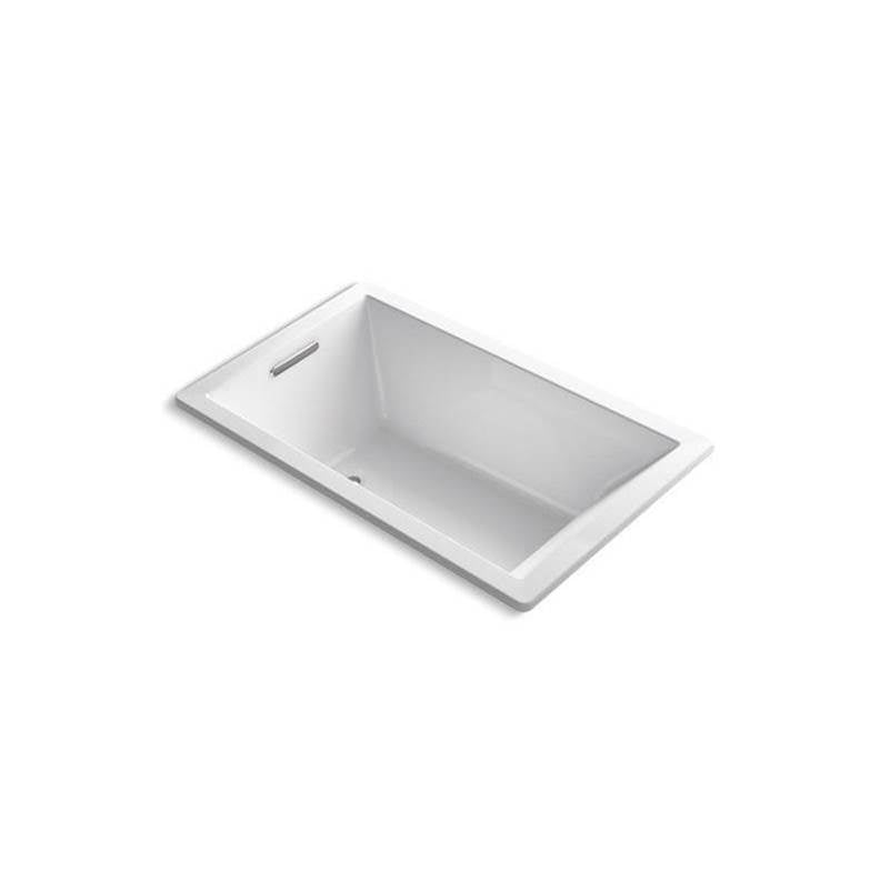 Kohler - Underscore 60'' x 36'' drop-in Heated BubbleMassageE air bath - White