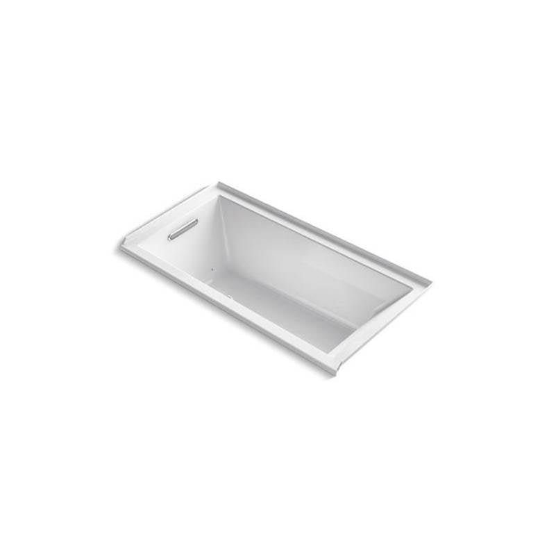 Kohler - Underscore 60'' x 30'' alcove Heated BubbleMassageE air bath, left drain - White