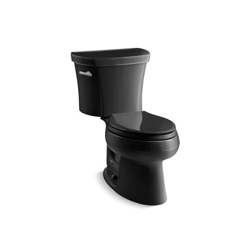 Kohler - Wellworth Two-piece elongated toilet, 1.28 gpf - Black