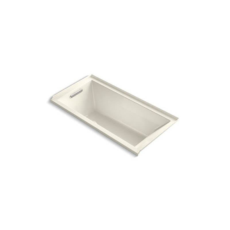 Kohler - Underscore 60'' x 30'' alcove bath with Bask heated surface, left drain - Biscuit