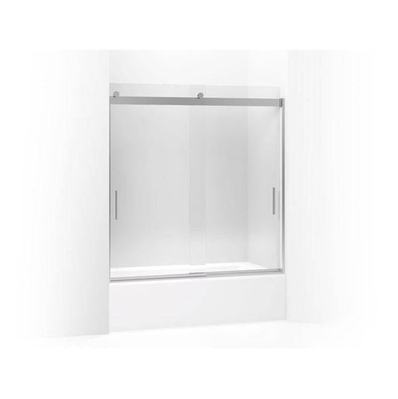 Kohler - Levity 62'' H sliding bath door with 1/4''-thick glass - Bright Silver