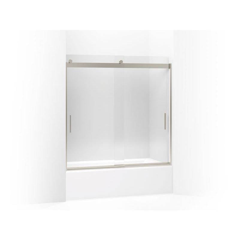 Kohler - Levity Sliding bath door, 59-3/4'' H x 56-5/8 - 59-5/8'' W, with 1/4'' thick Crystal Clear glass - Matte Nickel