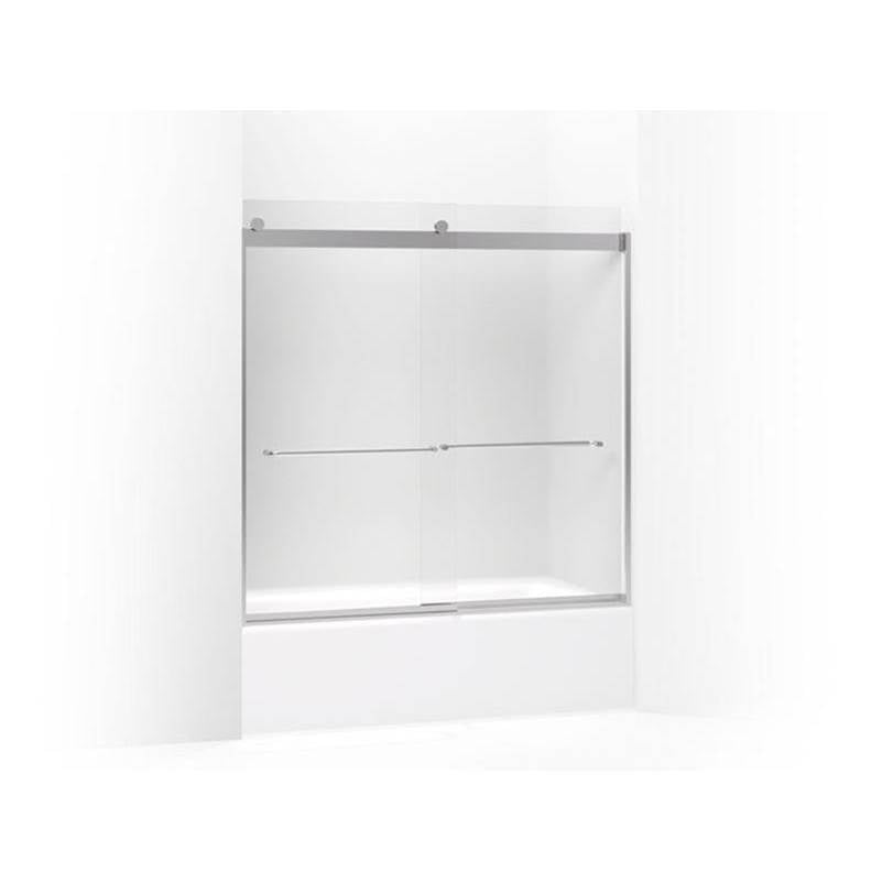 Kohler - Levity Sliding bath door, 59-3/4'' H x 56-5/8 - 59-5/8'' W, with 1/4'' thick Frosted glass - Bright Silver
