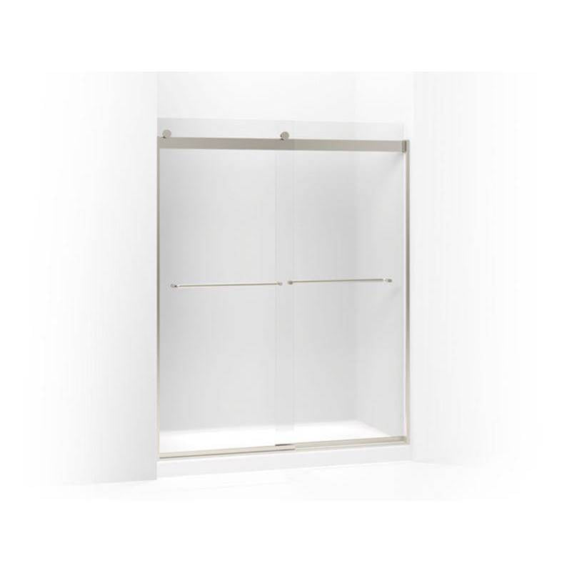Kohler - Levity Sliding shower door, 74'' H x 56-5/8 - 59-5/8'' W, with 1/4'' thick Frosted glass - Matte Nickel