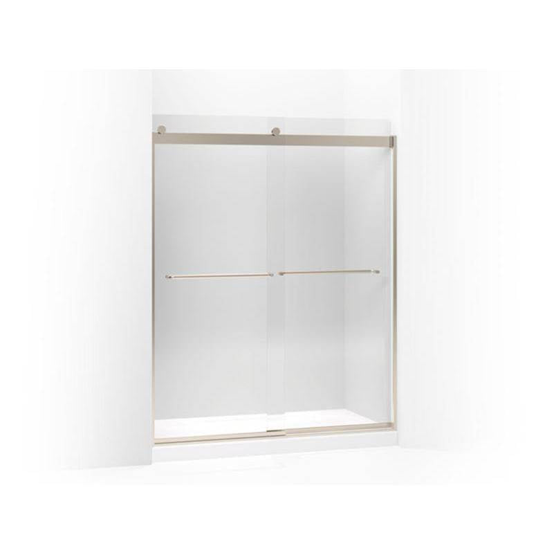 Kohler - Levity 74'' H sliding shower door with 1/4''-thick glass - Anodized Brushed Bronze
