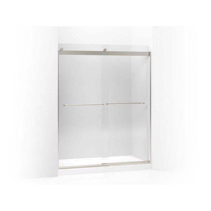 Kohler - Levity 74'' H sliding shower door with 1/4''-thick glass - Matte Nickel
