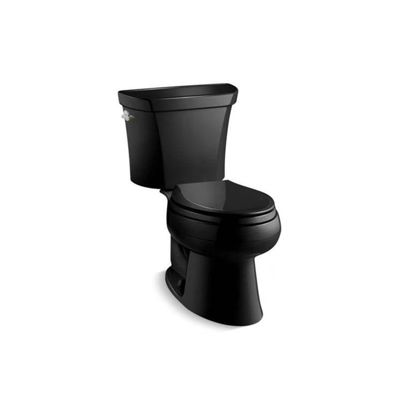 Kohler - Wellworth Two-piece elongated toilet, dual-flush - Black