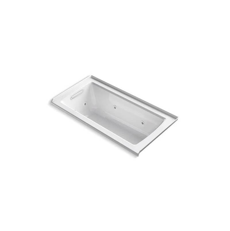 Kohler - Archer 60'' x 30'' alcove heated whirlpool bath, left drain - White