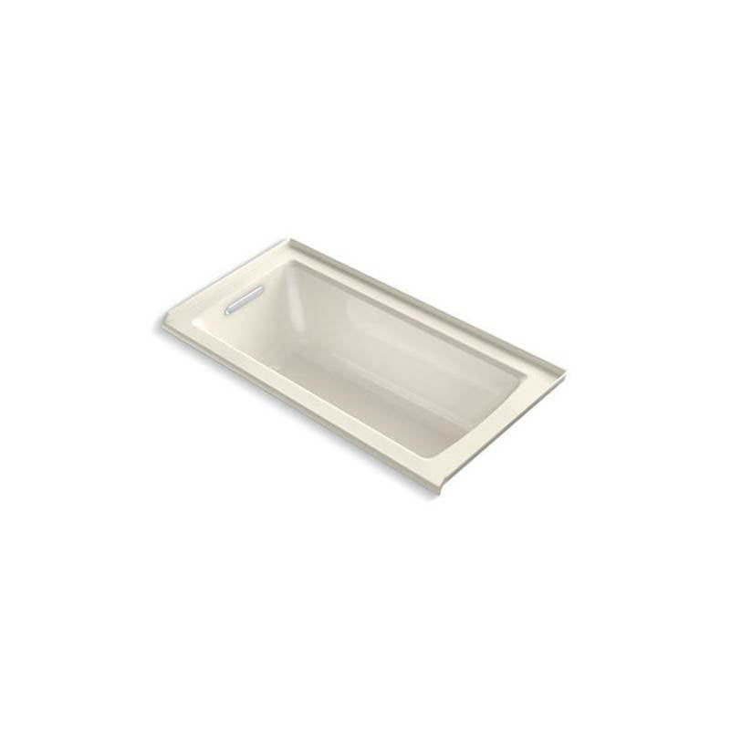 Kohler - Archer 60'' x 30'' alcove bath, left drain - Biscuit