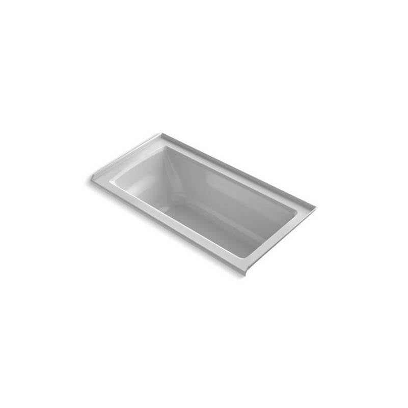 Kohler - Archer 60'' x 30'' alcove bath, right drain - Ice Grey