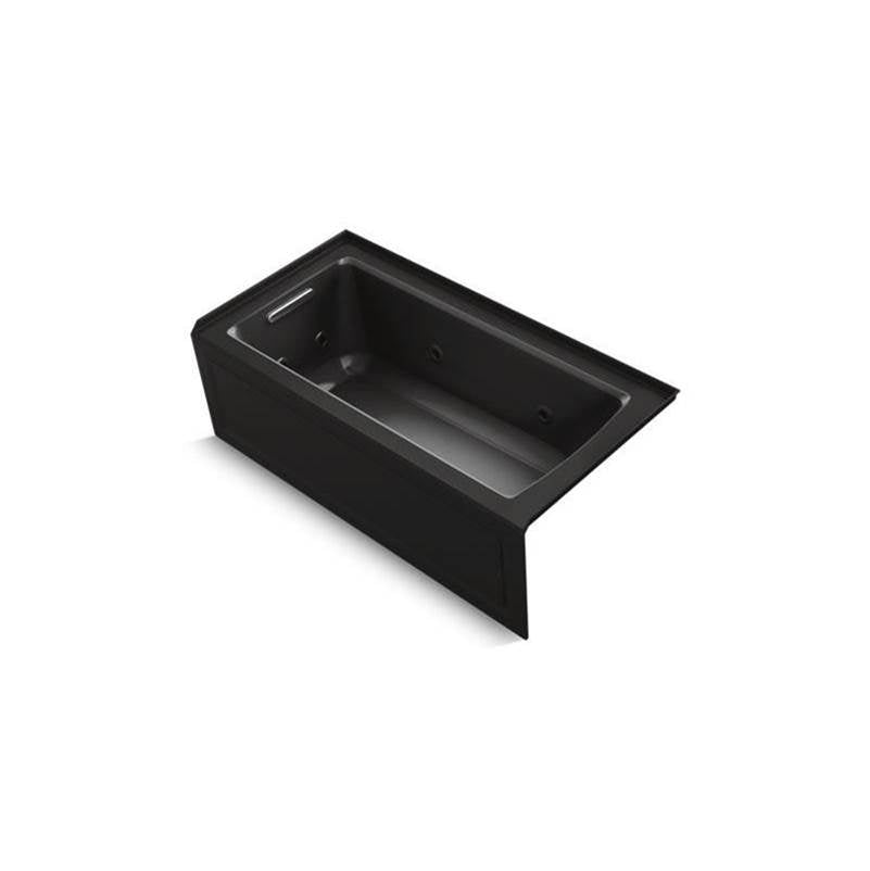 Kohler - Archer 60'' x 30'' alcove whirlpool bath, left drain - Black