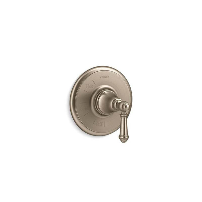 Kohler - Artifacts Rite-Temp valve trim with lever handle - Vibrant Brushed Bronze