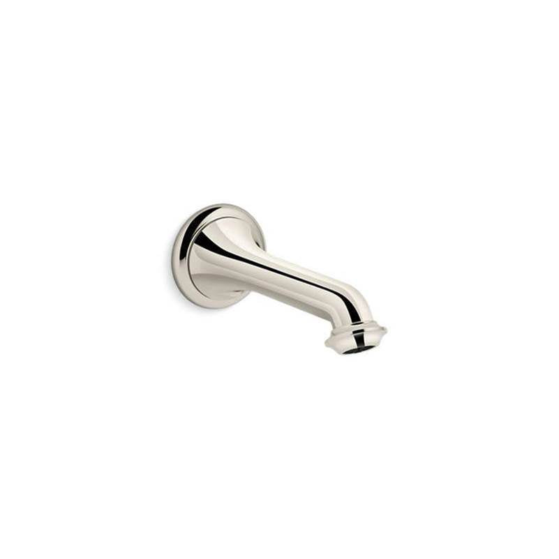 Kohler - Artifacts Wall-mount bath spout with turned design - Vibrant Polished Nickel
