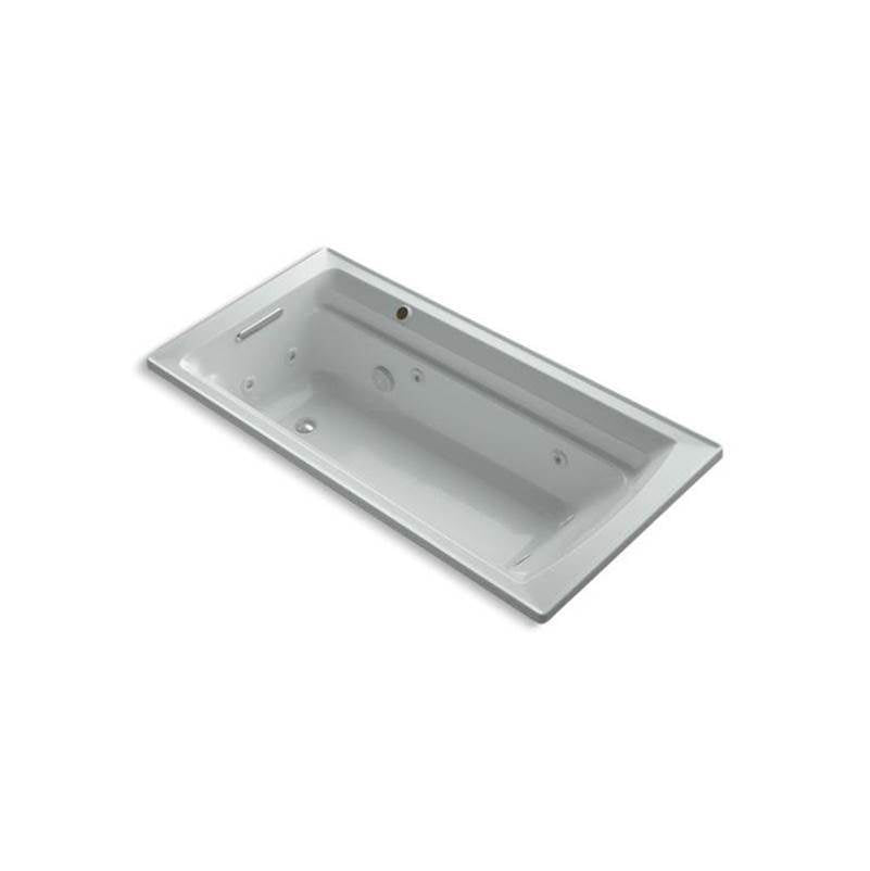 Kohler - Archer 72'' x 36'' drop-in whirlpool bath with Bask heated surface - Ice Grey