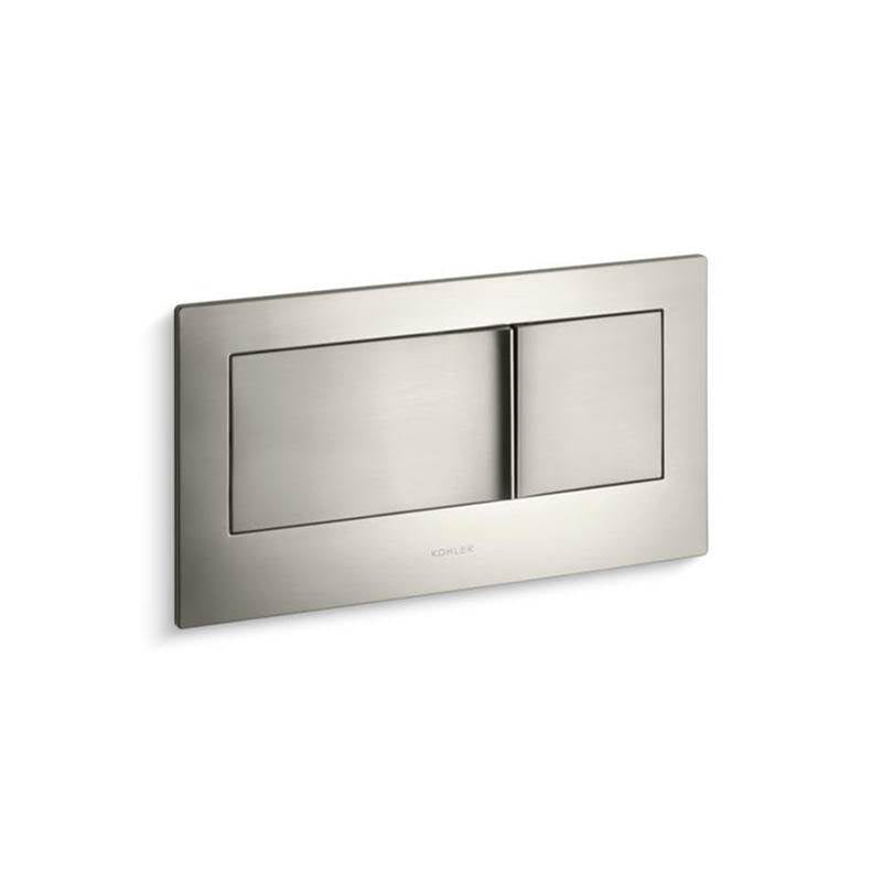 Kohler - Veil Flush actuator plate for 2''x6'' in-wall tank and carrier system - Vibrant Brushed Nickel