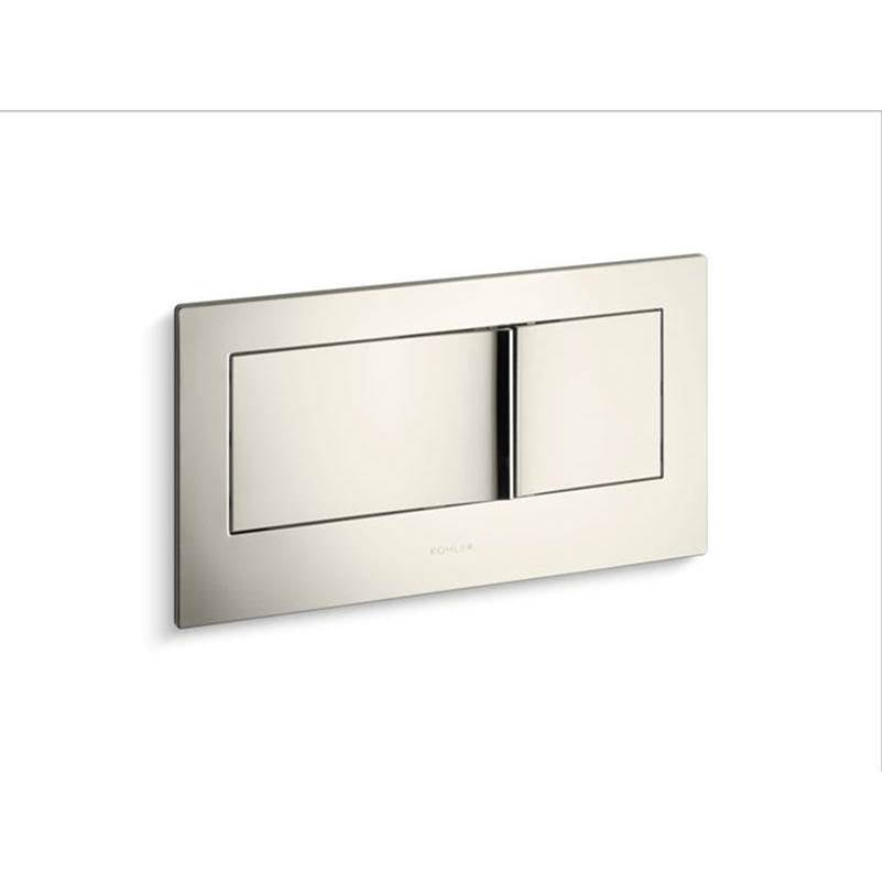 Kohler - Veil Flush actuator plate for 2''x6'' in-wall tank and carrier system - Vibrant Polished Nickel