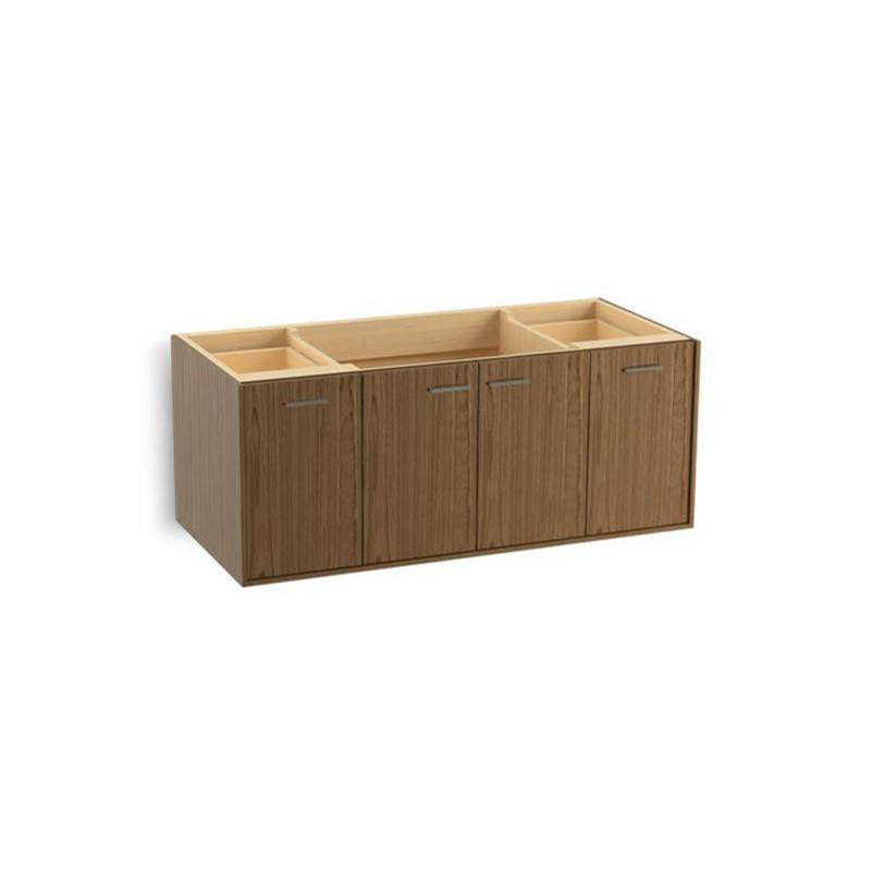 Kohler - Jute 48'' wall-hung bathroom vanity cabinet - Walnut Flax