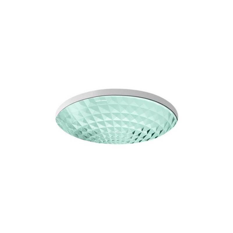 Kohler - Kallos 16'' round undermount bathroom sink, no overflow - Translucent Dew