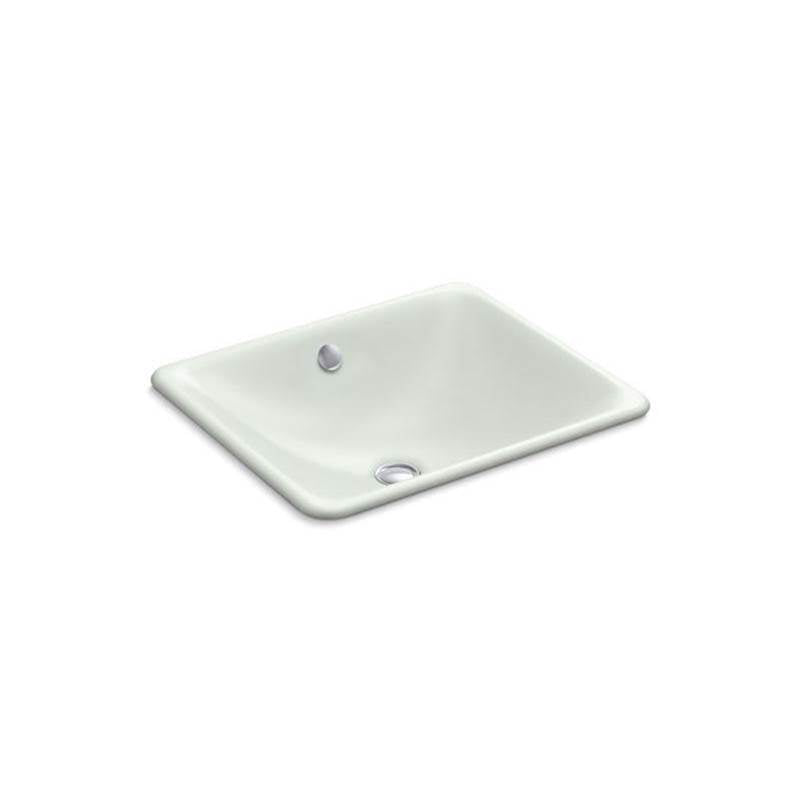 Kohler - Iron Plains 18-1/2'' rectangular drop-in/undermount bathroom sink - Sea Salt
