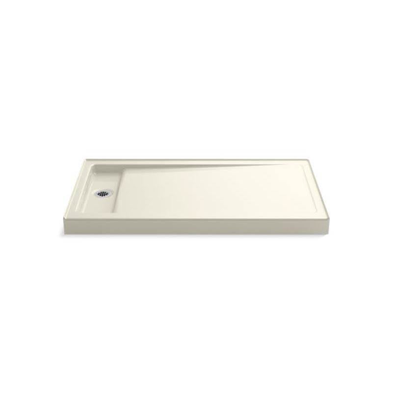 Kohler - Bellwether 60'' x 34'' alcove shower base, left offset drain - Biscuit