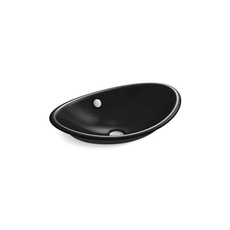 Kohler - Iron Plains 20-3/4'' oval vessel bathroom sink - Black