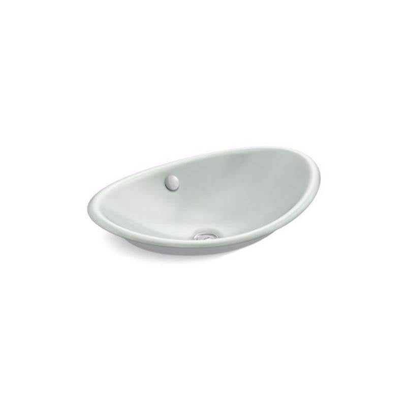 Kohler - Iron Plains 20-3/4'' oval vessel bathroom sink - Sea Salt