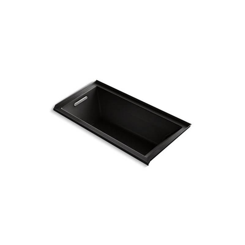 Kohler - Underscore 60'' x 30'' drop-in/alcove heated whirlpool bath, left drain - Black