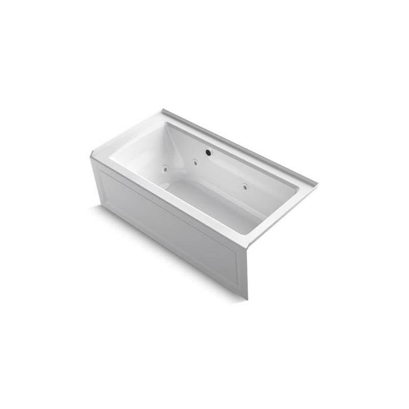 Kohler - Archer 60'' x 30'' alcove whirlpool bath with Bask heated surface, right drain - White