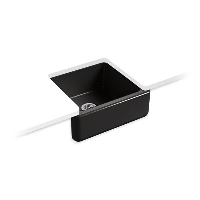 Kohler - Whitehaven 23-1/2'' undermount single-bowl farmhouse kitchen sink - Black